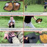 Toss and Catch Ball Game Set with Sticky Balls and Beginner Baseball Glove for Toddlers to Adults