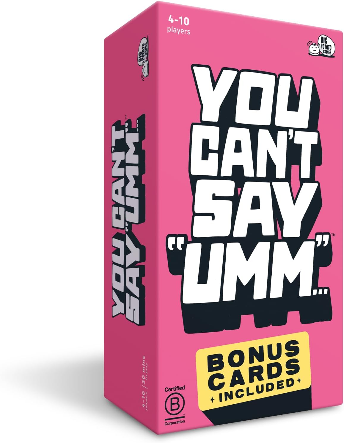 You Can't Say UMM: A Party Game for Family and Adults, Fast-Paced Family Word Game, Must Have for Game Night, Bonus Content Included