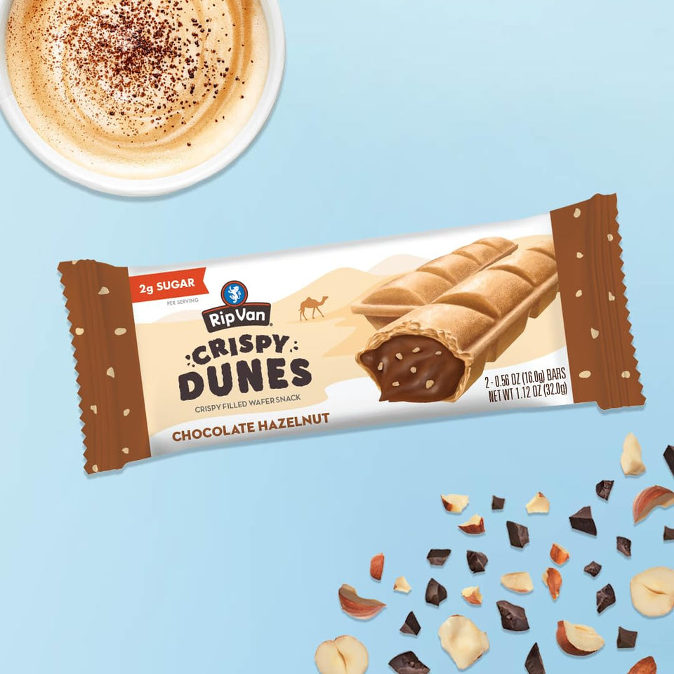 Low-calorie keto vegan hazelnut cream wafer sticks 90 calories non-gmo prebiotic fiber 12 pack