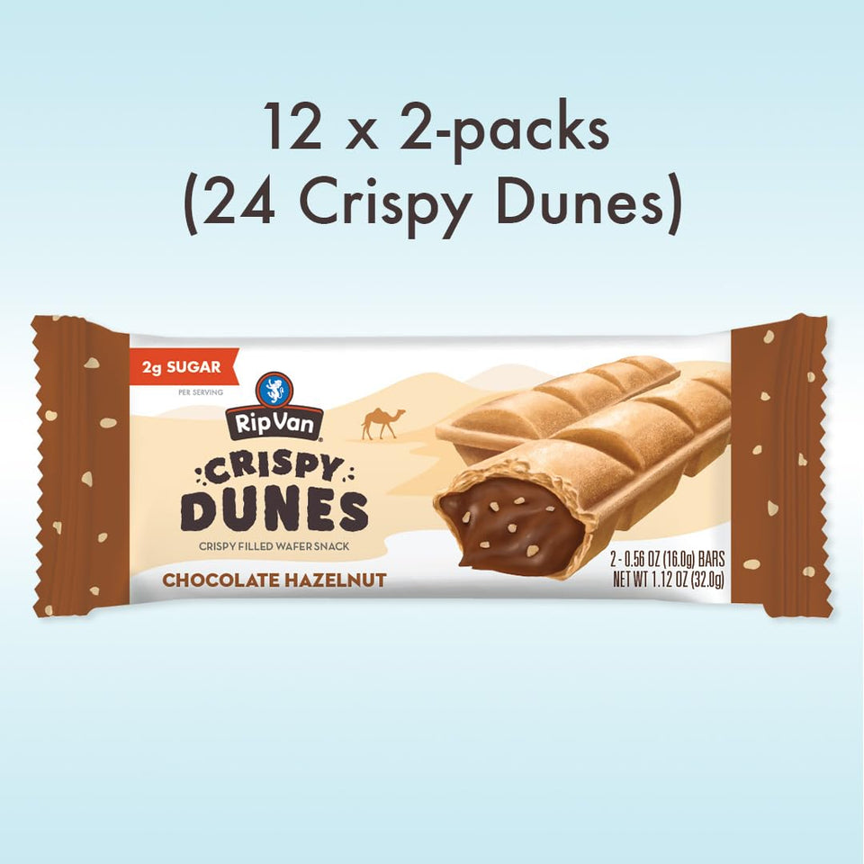 Low-calorie keto vegan hazelnut cream wafer sticks 90 calories non-gmo prebiotic fiber 12 pack