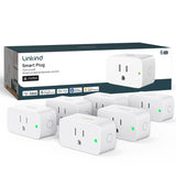 linkind matter smart plug, work with apple home, alexa, google, smartthings, 15a/1800w, app remote control & schedule