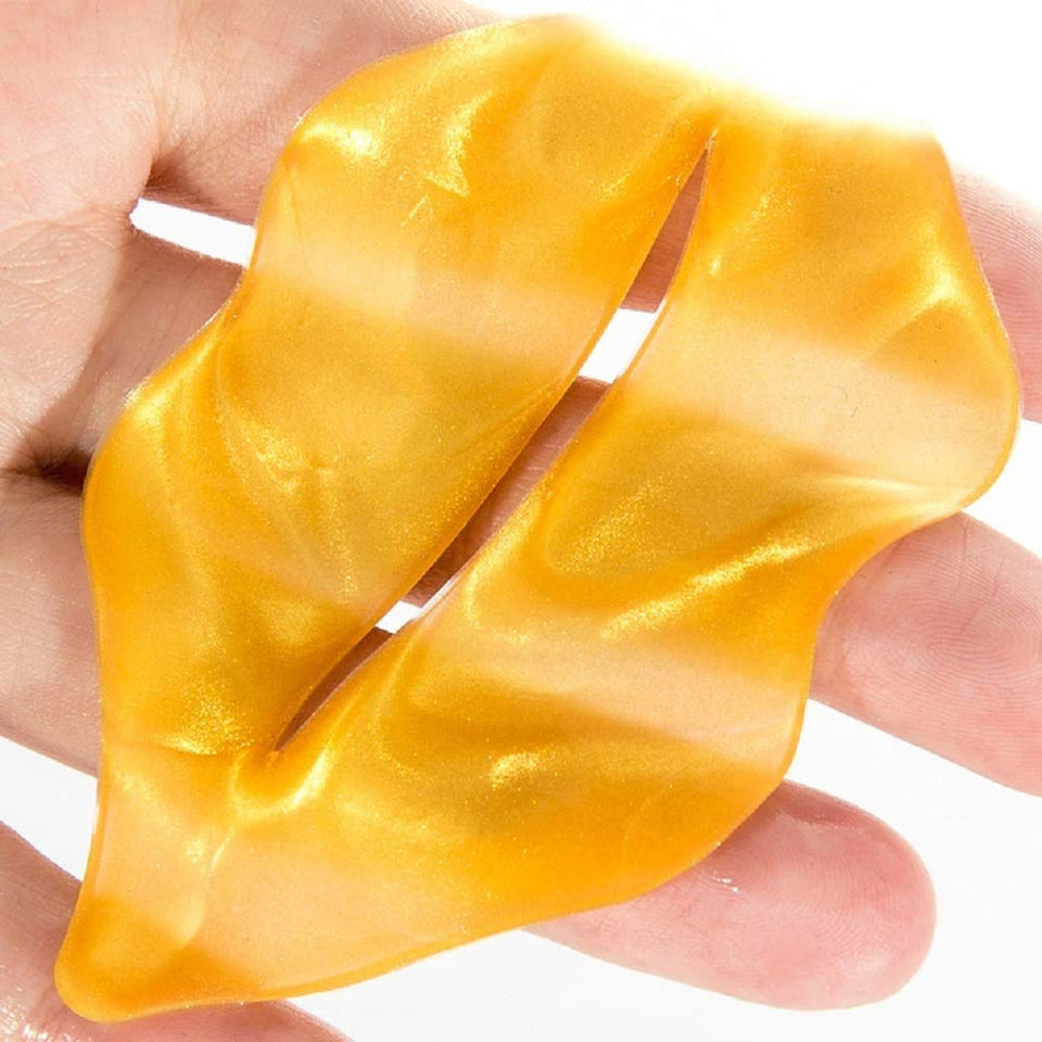 10 pairs collagen crystal eye mask, 10 pcs collagen crystal lip mask, anti-aging, gold, set