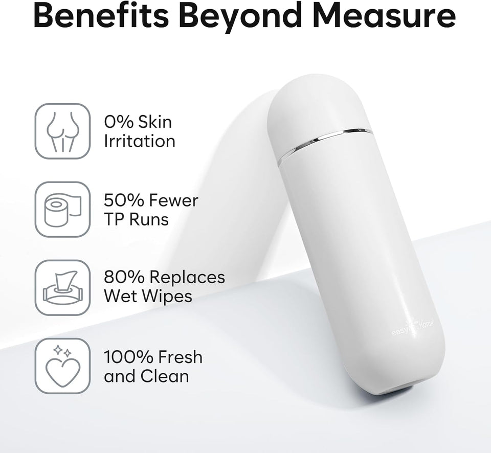 Easy@Home Portable Bidet Kit for Travel: EPB-01 Grey, 380mL Handheld Sprayer for Women & Men