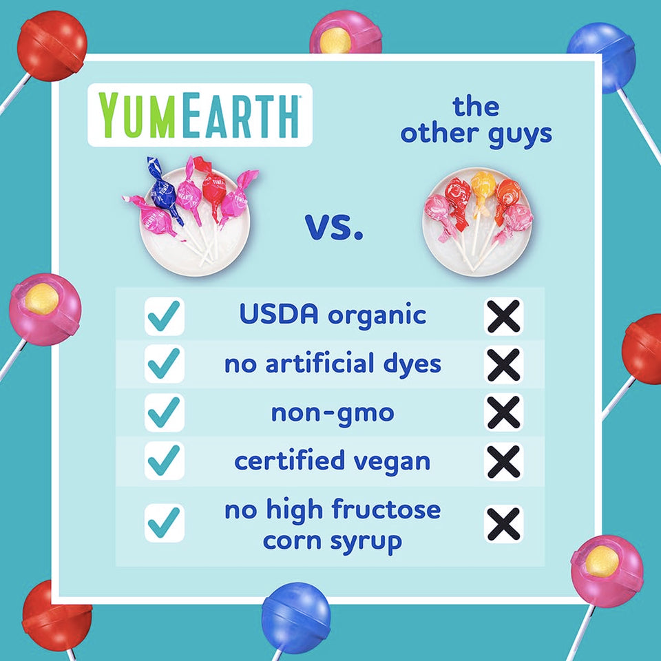 yumearth organic duo pops - allergy friendly, organic, vegan, gluten free, no artificial dyes, 20 count