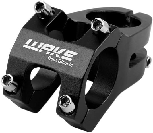 31.8 Stem 45mm Bike Stem Wake Mountain Bike Stem Short Handlebar Stem for Most Bicycle, Road Bike, MTB, BMX, Fixie Gear, Cycling (Aluminum Alloy, Black Blue Gold Red)