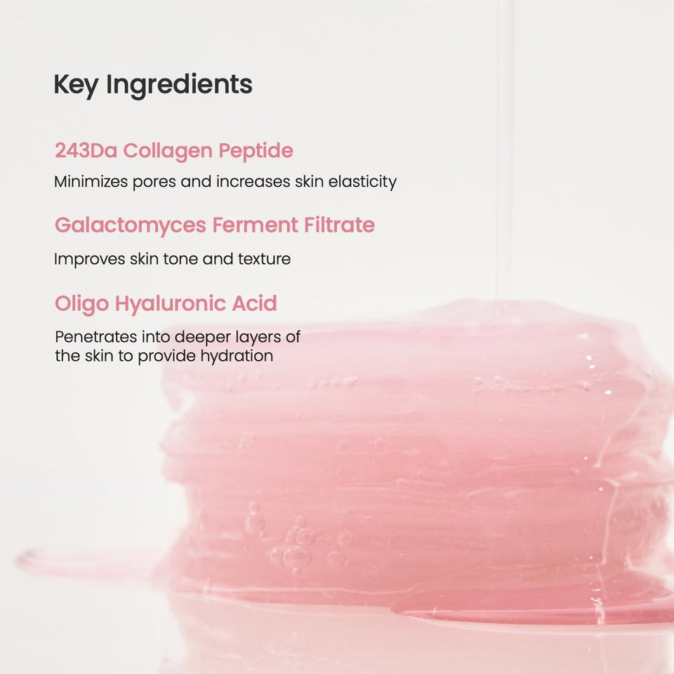 Biodance collagen gel toner pads for sensitive skin, pore minimizer with collagen water and low molecular collagen