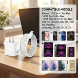 iPhone 17 16 15 Charger Fast Charging,2Pack 20W Apple iPad USB C Wall Chrager Block with 6FT USB C to C Cable for iPhone 17/Pro/Pro Max/17 Air/ 16/16 Pro/16 Pro Max/15/Plus/Pro/Pro Max (White)