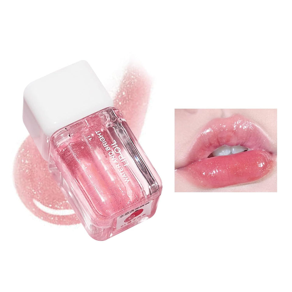 Teen Make up Basket Hydrating Lip Gel Vitamin E Clear Rosehip Oil Bubble Gum Cherry Strawberry Lip Filler Hydrating Cute Makeup Stuff