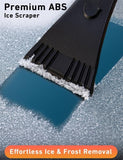 EcoNour 27" Aluminum Ice Scrapers for Car Windshield with Ergonomic Foam Grip Orange