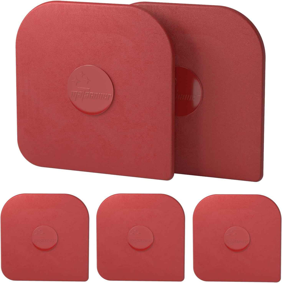 Pan Scraper, 5 Pcs Pot Scraper Plastic, Pot Scraper Non Scratch for Cast Iron, Pot and Pan Cleaning, Sturdy Scraper Kitchen Tool