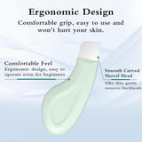 Blackhead remover tool with silicone face scraper for deep cleansing and skin care (Green)