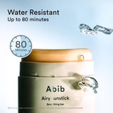 abib airy sunstick spf50+ 0.81oz | korean sunscreen stick, no whitecast, water-resistant