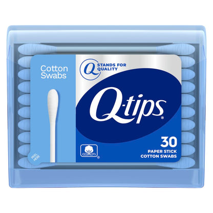 Q-tips Swabs Travel Pack,30 Count, Pack of 1 blue