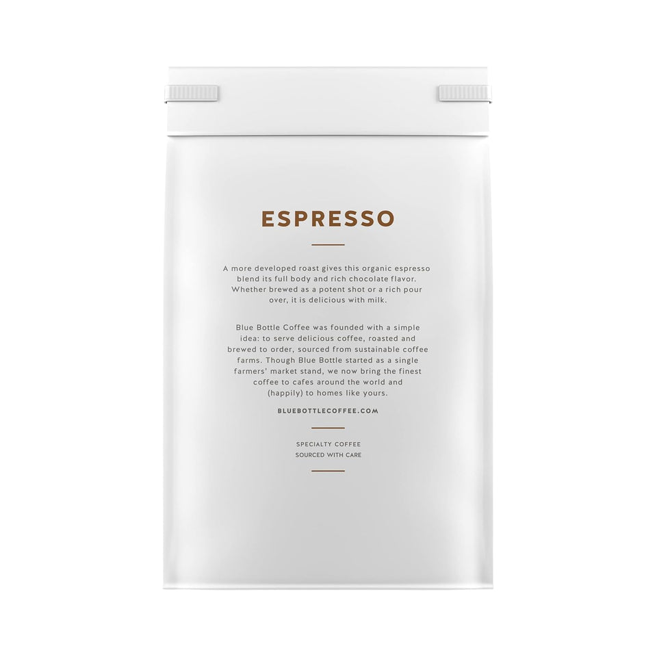 blue bottle organic dark roast whole bean espresso 12 ounce bag coffee