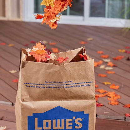 Lowe's 30 Gallon Heavy Duty Brown Paper Lawn and Refuse Bags for Home and Garden (10 Count), Large (LOWESLL)