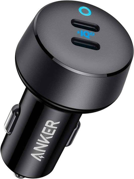 Anker USB C Car Charger, 40W 2-Port PowerIQ 3.0 Type C Adapter, iPhone 17 Car Charger, PowerDrive III Duo with Power Delivery for iPhone 17/17 Pro Max/16/15/14 Series, Galaxy S24/23,AirPods and More