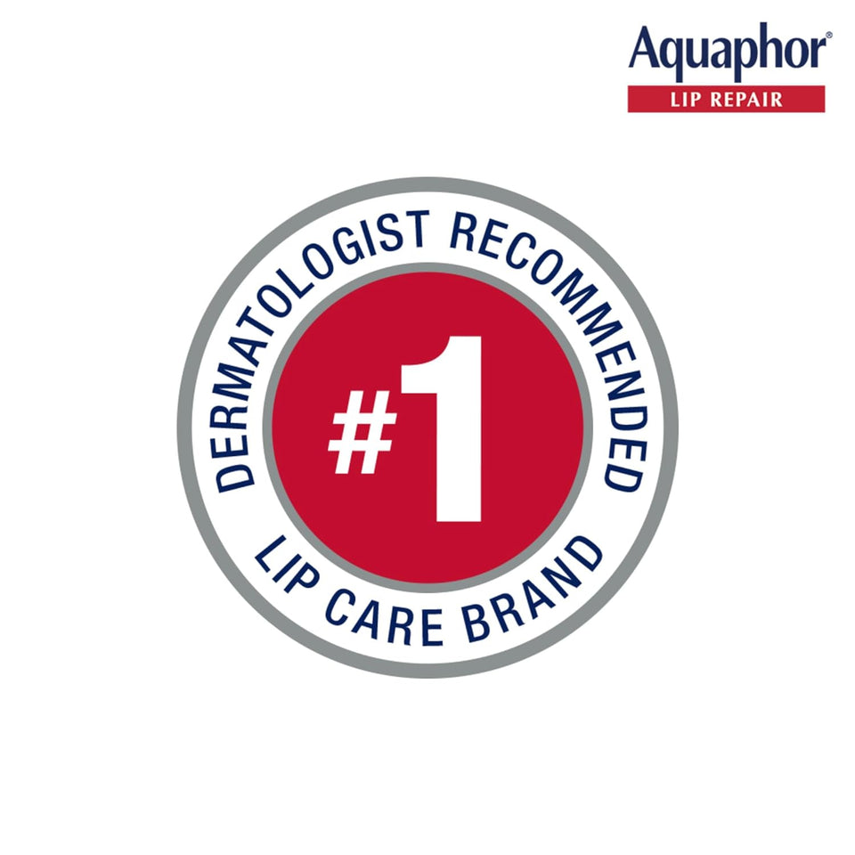 Aquaphor Lip Repair Ointment, Moisturizing Lip Balm Pack, Relieves Dryness, 0.35 Tube, Pack of 2