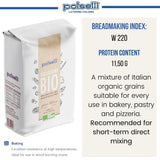 polselli organic flour type 00 all purpose double zero 5 kg 11 lbs italian grain