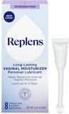 replens doctor-recommended estrogen-free vaginal moisturizer for vaginal dryness, 8 pre-filled applicators