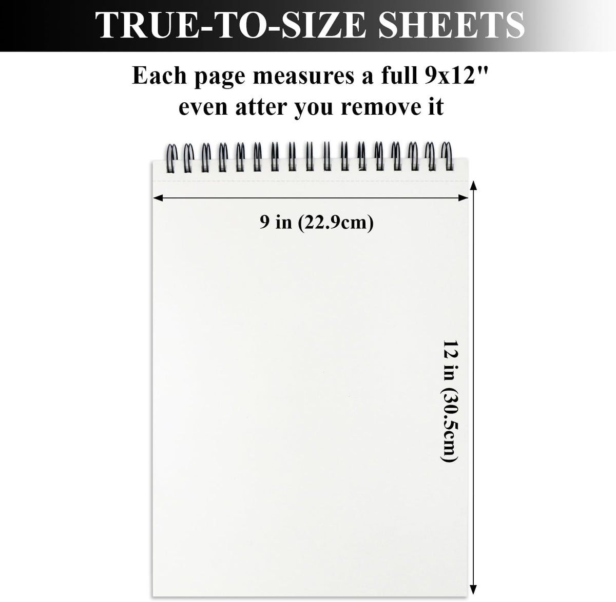 9" x 12" Sketch Book, Top Spiral Sketchbook, 100 Sheets Sketch Pad, (68 lb/100 GSM) Drawing Paper Pad, Drawing Pad for Kids, Artist Sketchbook for Drawing, Illustration & Art Supplies.