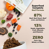 badlands ranch by katherine heigl superfood complete air-dried beef dog food high protein 24 oz