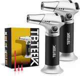 TBTEEK Butane Torch, Kitchen Torch Cooking Torch with Safety Lock & Adjustable Flame for Cooking, BBQ, Baking, Brulee, Creme, DIY Soldering(Butane Not Included)