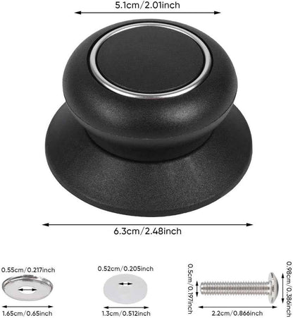 FEIKIXYQ Pot Lid Knob Easy Lnstallation Sturdy Cover Knobs Universal Pot Lid Handle Pot Kitchen Replacement Cookware Lidreplacement Pot Cover Heat Resistant and Prevent Static Replacement Knob