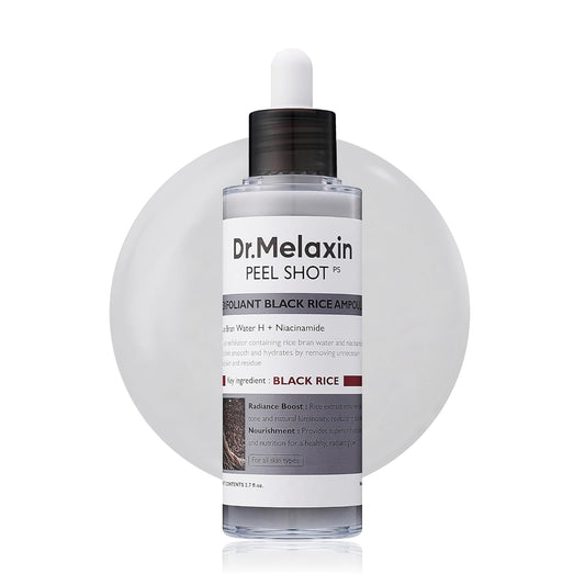 Dr.Melaxin peel shot glow black rice peeling ampoule 80ml gentle exfoliating korean skincare