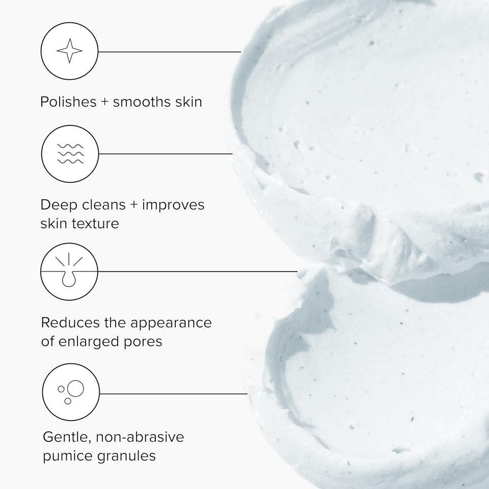 DRMTLGY microdermabrasion facial scrub and face mask for acne scars and blackheads, 2 oz, non-abrasive exfoliator