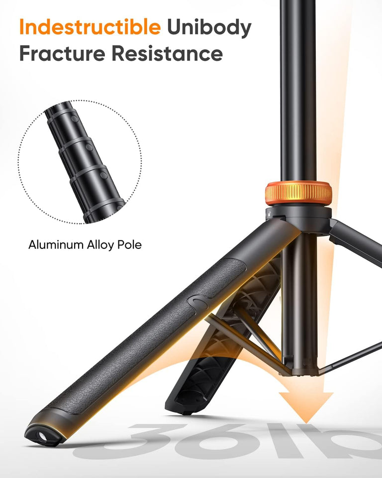 EUCOS 62" Phone Tripod, Tripod for iPhone & Selfie Stick with Remote, Extendable Cell Phone Stand & Ultimate Phone Holder, Solidest Phone Stand Compatible with iPhone/Android