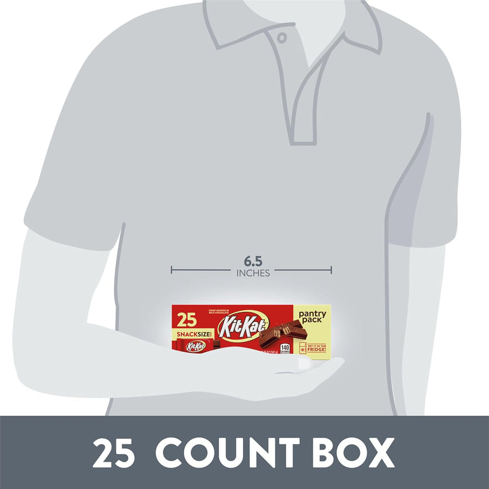 kit kat milk chocolate wafer snack size 25 pieces 12.25 oz pantry pack candy