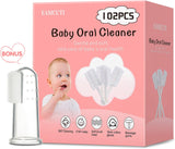 Easicuti baby tongue cleaner 42pcs disposable toothbrush for 0-36 months with free finger toothbrush