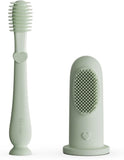Moonkie Baby Finger Toothbrush Tongue Oral Cleaner Kit for 3 Months +, 3 Pcs, Blush/Pale Mauve/Blush Soft Touch Design
