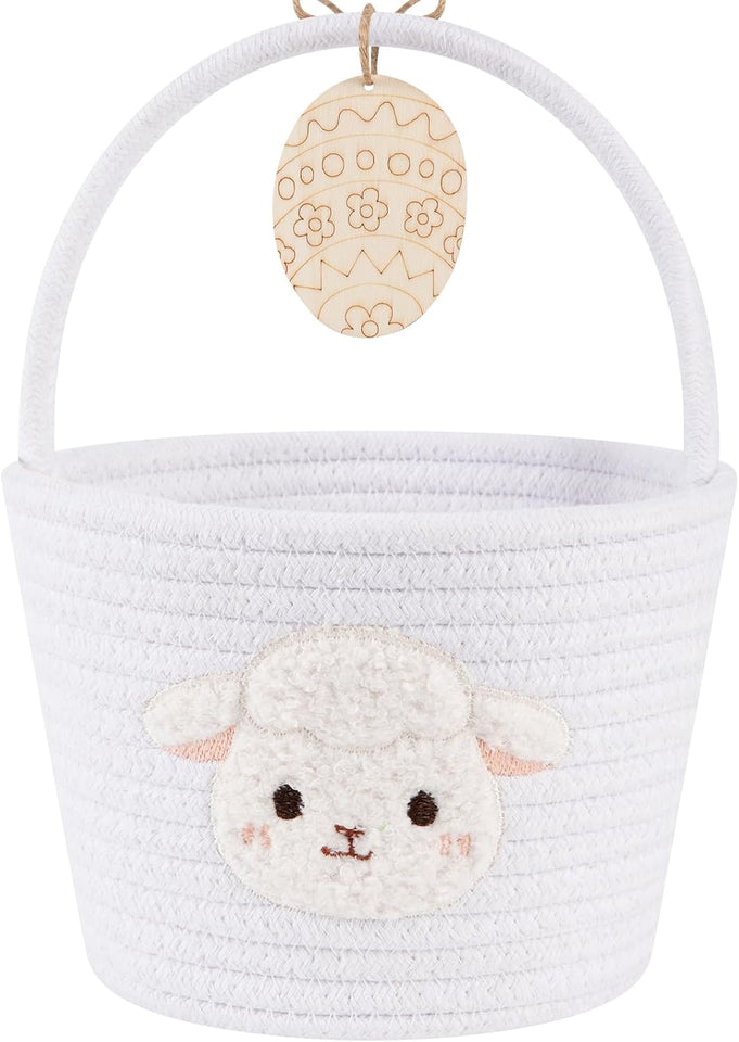 oiahomy-pink-easter-basket-with-handle-personalized-bunny-baskets-for-kids-and-gifts