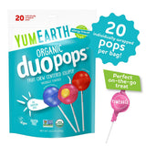 yumearth organic duo pops - allergy friendly, organic, vegan, gluten free, no artificial dyes, 20 count