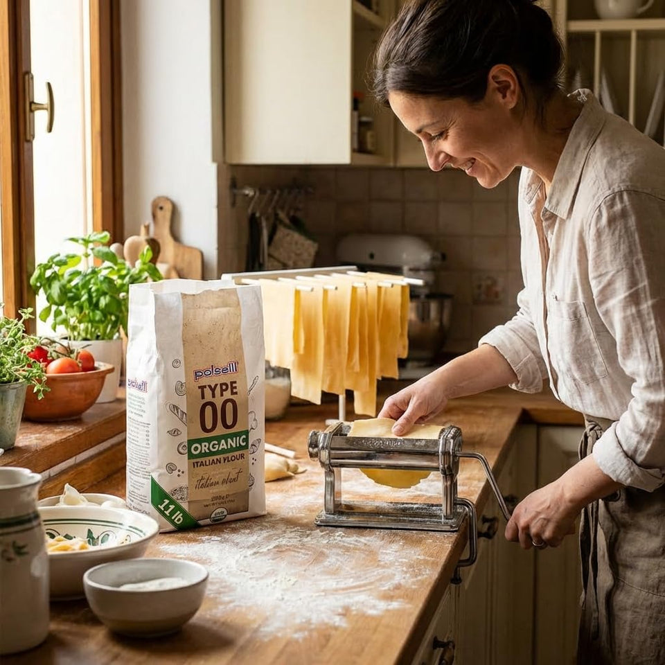 polselli organic flour type 00 all purpose double zero 5 kg 11 lbs italian grain