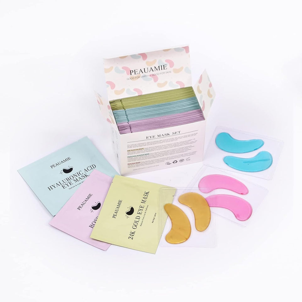 Under Eye Patches with 24K Gold and Hyaluronic Acid for puffy eyes and dark circles skin care