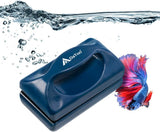 Aquarium magnet scrubber with super strong magnet and cleaning pads for small fish tanks up to 8mm thick