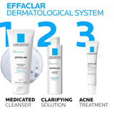 la roche posay effaclar medicated gel cleanser, 2% salicylic acid, lha, glycerin, oil free, dermatologist tested face wash for acne prone skin