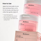 Biodance collagen gel toner pads for sensitive skin, pore minimizer with collagen water and low molecular collagen