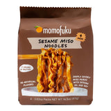 Momofuku sesame miso ramen noodles by David Chang, air-dried instant noodles with sauce, 4 servings, 12g plant based protein