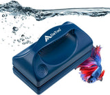 Aquarium magnet scrubber with super strong magnet and cleaning pads for small fish tanks up to 8mm thick