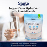 sante naturelle celtic salt 1.1lb french mineral sea salt organic rich in 82+ minerals hand harvested sal celtica
