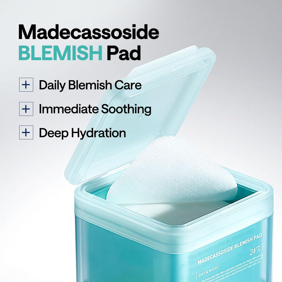 MEDIHEAL Madecassoside Toner Pads for Blemishes and Uneven Skin Tone - Vegan Gauze, 100 Pads