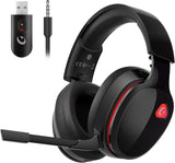 Gtheos 2.4GHz wireless gaming headset for ps5, ps4, nintendo switch and pc with noise canceling mic and 40+hr battery life - white