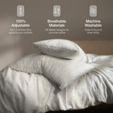 Coop Home Goods Original Adjustable Pillow, Queen Size Bed Pillows for Sleeping, Cross Cut Memory Foam Pillows - Medium Firm Back, Stomach and Side Sleeper Pillow, CertiPUR-US/GREENGUARD Gold