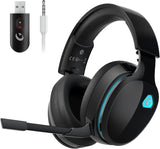 Gtheos 2.4GHz wireless gaming headset for ps5, ps4, nintendo switch and pc with noise canceling mic and 40+hr battery life - white