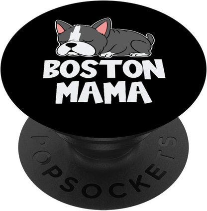 Boston terrier dog Puppy Cute Dog breed Bostie Mom PopSockets Swappable PopGrip