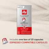 illy Espresso Classico Roast Single-Serve Coffee Capsules & Pods 10 Count Notes Of Caramel Orange Blossom & Jasmine