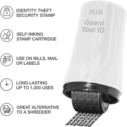 Guard Your ID Advanced 2.0 Roller 3-Pack for Identity Theft Protection, Confidential Security Stamp Mixed Color Kit (Turquoise, Green, White)
